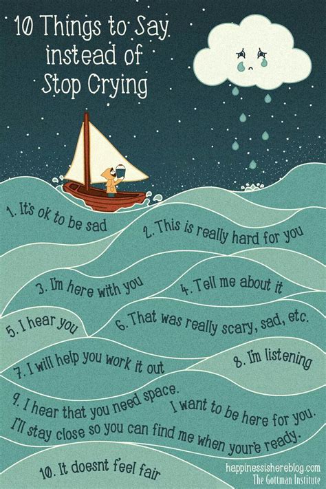 10 Things To Say Instead Of Stop Crying Parenting
