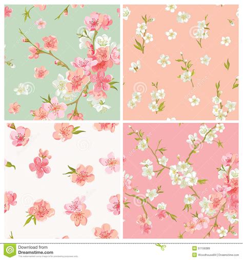 I really want to start doing a lot more youtube videos for the shabby tree so we created a specific set for them. Set Of Spring Blossom Flowers Background Stock Vector ...
