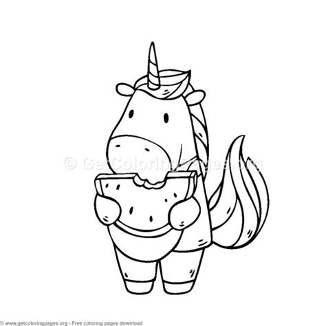 Kawaii doughnut unicorn coloring pages - hetyde