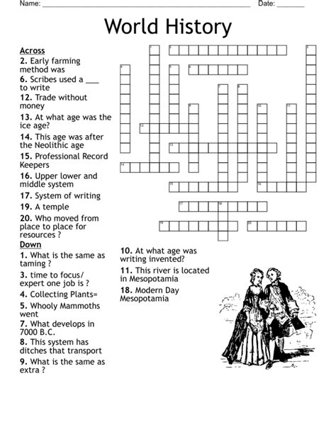 Printable History Crossword Puzzle Free Crossword Puzzles Printable