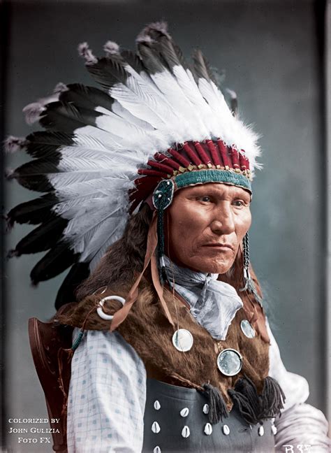 rare colorized native american images from the past