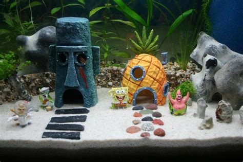 Spongebob Aquarium Set Spongebob Fish Tank Fish Tank Decorations