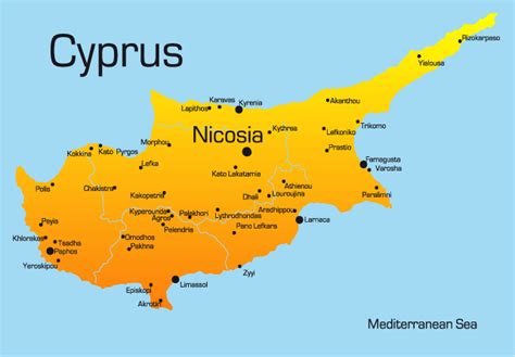 Cyprus Map Showing Attractions And Accommodation
