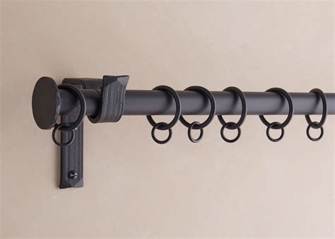 25mm Metal Curtain Pole With Button Finial Made By The Forge