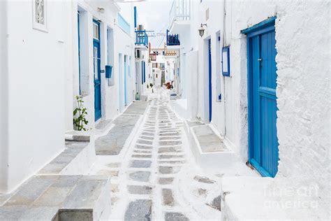 Mykonos Streetview Greece Photograph By Zgphotography Pixels