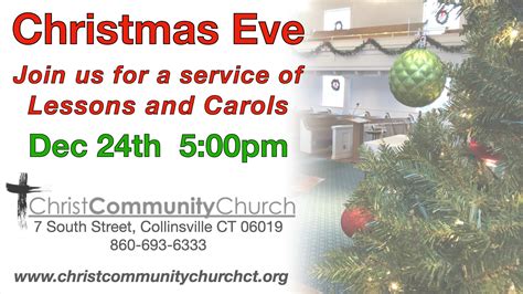 Dec 24 Christmas Eve Service Lessons And Carols Canton Ct Patch
