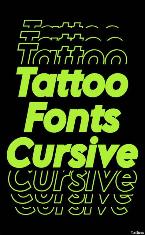 Tattoo Fonts Cursive Text Effect And Logo Design Font
