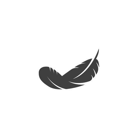 Vector Sign Of The Feather Symbol Is Isolated On A White Background