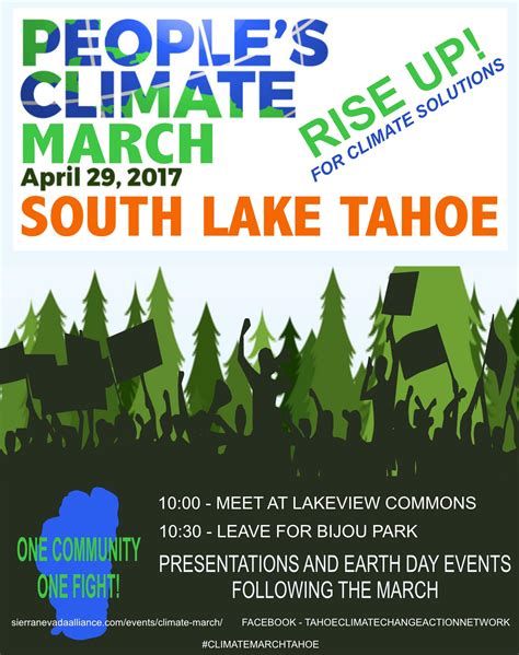 Sierra Nevada Alliance | Climate March - South Lake Tahoe - Sierra ...