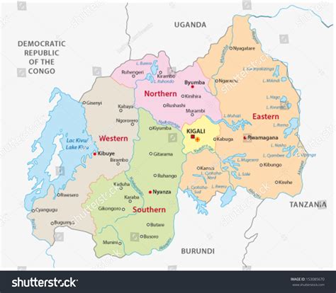 Provinces Rwanda District Map Rwanda 24