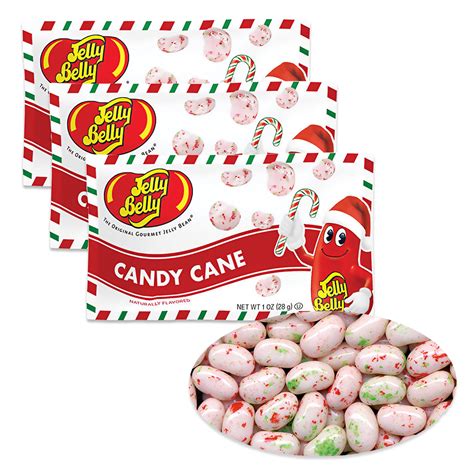 Jelly Belly Candy Cane Mix Pack Of 3 X 1oz Bags Of Christmas Jelly Be