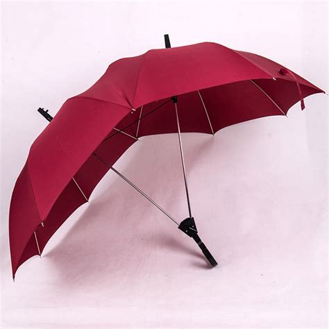 New Automatic Double Sun Umbrellas Double Pole Long Handle Creative