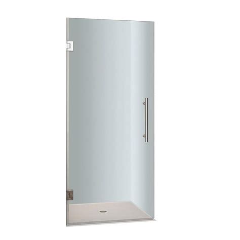 aston cascadia 30 in x 72 in completely frameless hinged shower door in chrome with clear