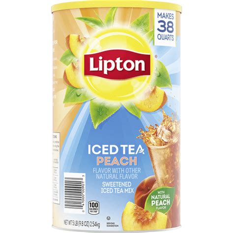 Lipton Iced Tea Mix Peach Qt Shop Quality Foods