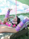 Big Dicked Guy Makes Handcuffed Mason Moore In Pink Bikini Squirt Over And Over Again Outdoors