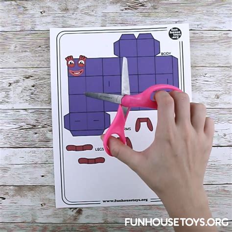 Numberblocks Free Printable Paper Toy Template 6 10 In 2021 Images