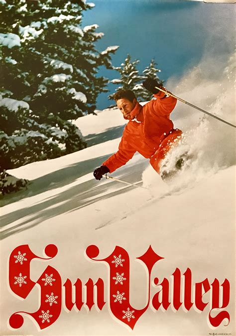 Vintage Ski Poster Sun Valley C1960s Etsy Vintage Ski Posters Ski