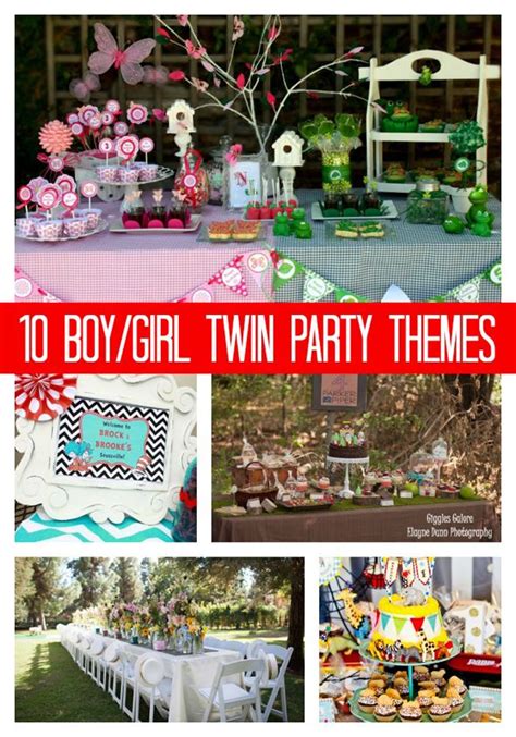 10 Party Ideas For Boy Girl Twins Pretty My Party Twin Birthday