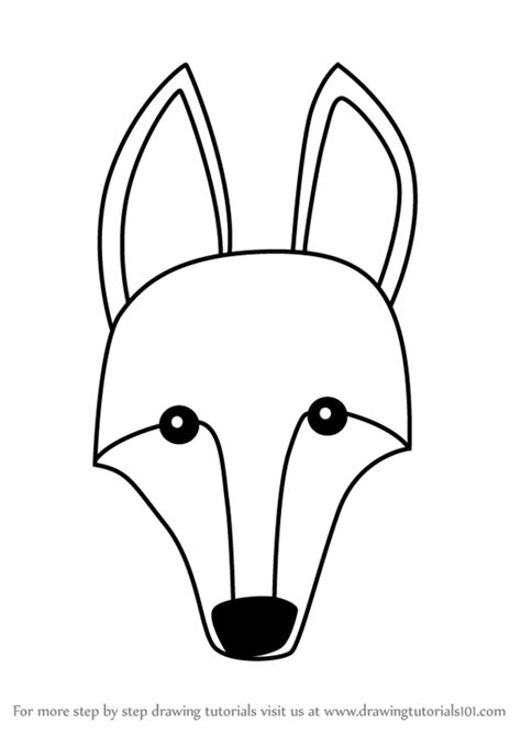 Easy drawings for kids animals. Learn How to Draw a Maned Wolf Face for Kids (Animal Faces ...