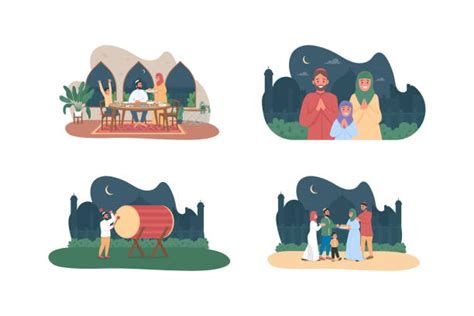 Ramadan Character Ilustrasi Grafik Vektor And Clip Art Bebas Royalti