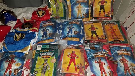 Power Rangers Costume Lot Of 15 Wild Force Delux Ninja Storm Red