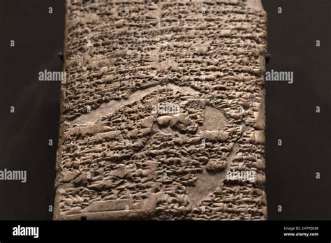 Escritura Cuneiforme Mesopotamia Asiria Detalle De Tablilla Fotografía