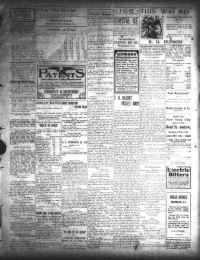 All Pages Washington Daily News Washington Nc 1909 Current October 10 1910 Firtst