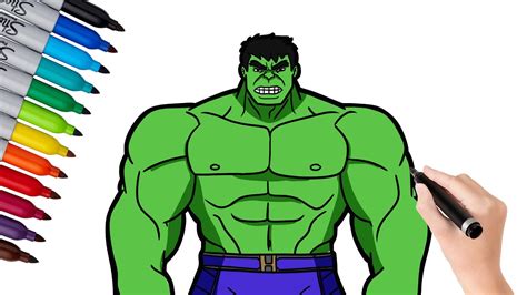 🔴how To Draw Hulk 🌟 Easy Step By Step Hulk Drawing Youtube