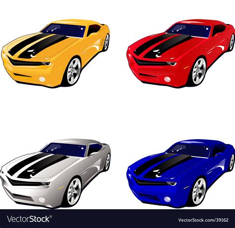 Camaro Muscle Car Royalty Free Vector Image Vectorstock
