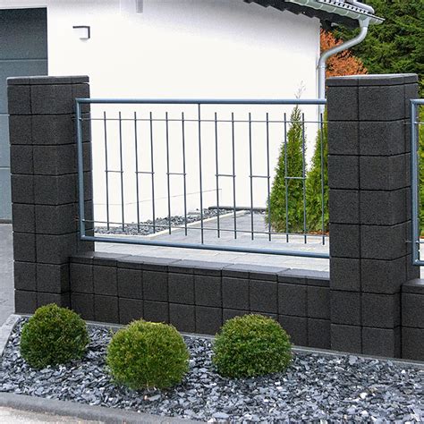 Eine gartenmauer aus natursteinen selber bauen / diy. Gartenmauer Ambienta (40 x 20 x 20 cm, Anthrazit, Beton ...