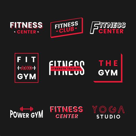 Set Of Fitness Club Logo Vectors Download Free Vectors Clipart