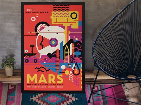 Printable Nasa Posters Visions Of The Future Mars Visit Etsy