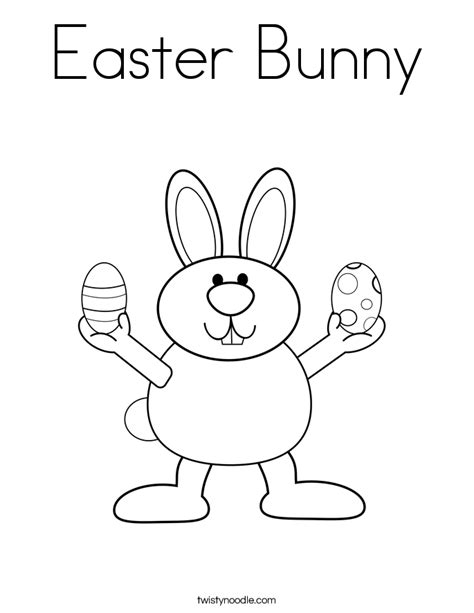 This listing includes all 5 easter pages shown in the photo. Easter Bunny Coloring Page - Twisty Noodle