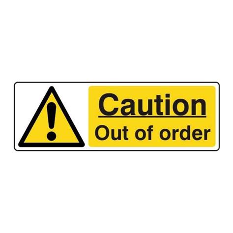 Shop Lasting Impressions Caution Out Of Order Sign Label Safety
