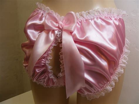 sissy satin open butt bum panties mens lingerie knickers all sizes and colours ebay