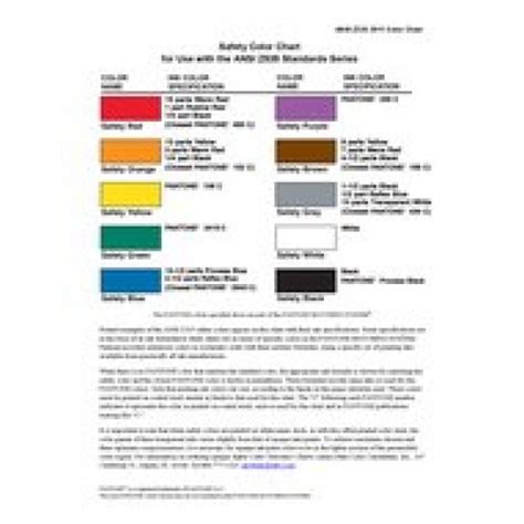 Ansi Z535 Color Chart Standard Pdf Standard Pdf Site