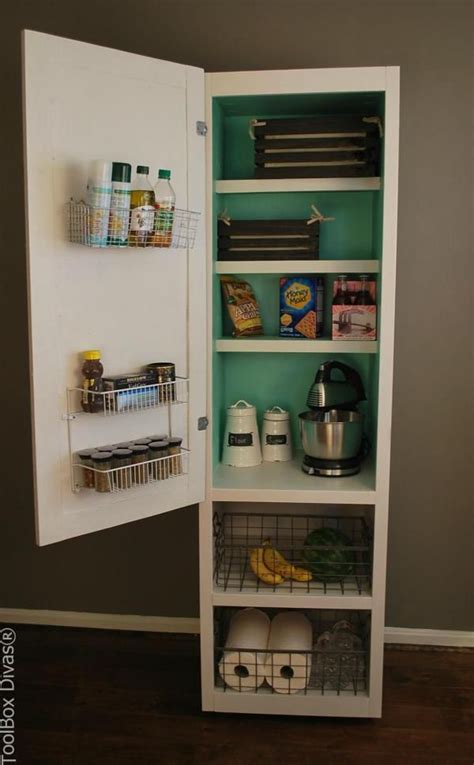 Make your kitchen functional with accessible storage and more counter space! DIY Mobile Pantry Cabinet | Stand alone kitchen pantry ...