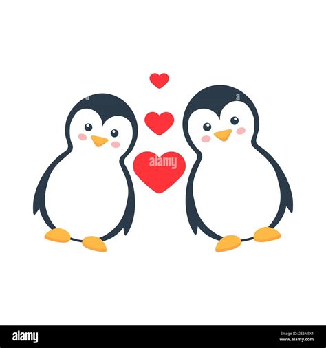 Cute Penguins In Love Wallpaper