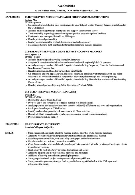 Then try out our cv buzzwords, key adjectives, and examples. Client Service Account Manager Resume Samples | Velvet Jobs