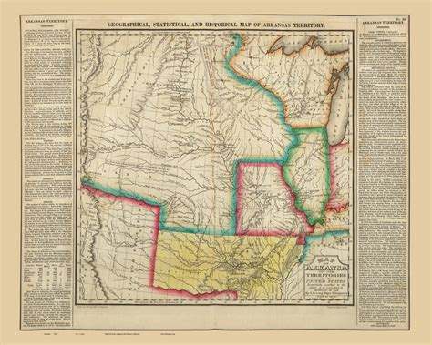 Arkansas 1822 Carey Old State Map Reprint Old Maps