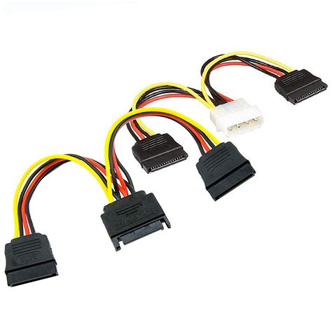 Ssd Sata Hard Drive Connection Kit1x 4 Pin To Dual 15 Pin Sata Power