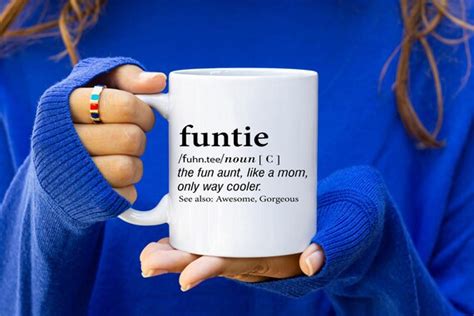 Funtie Coffee Mug Auntie Gift Auntie Mug Custom Auntie Name Etsy