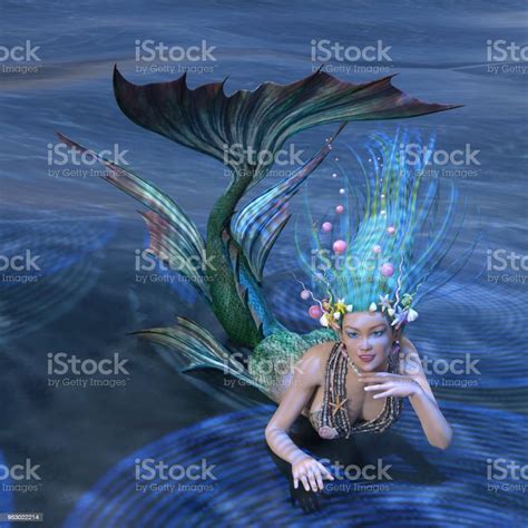 3d Illustration Fairy Tale Mermaid On White Stock Photo - Download ...