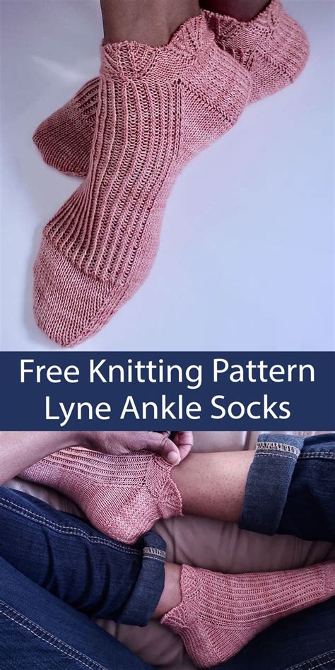 Free Ankle Socks Knitting Pattern Lyne Socks Sock Knitting Patterns Knitting Socks Knitted