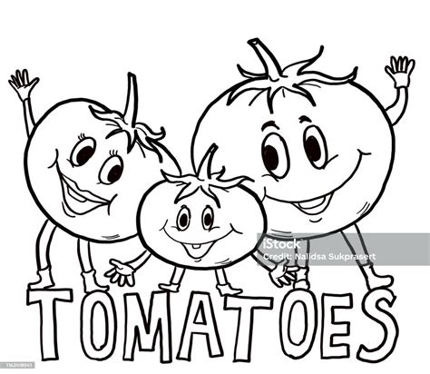 Happy Tomatoes Stock Illustration Download Image Now Agriculture