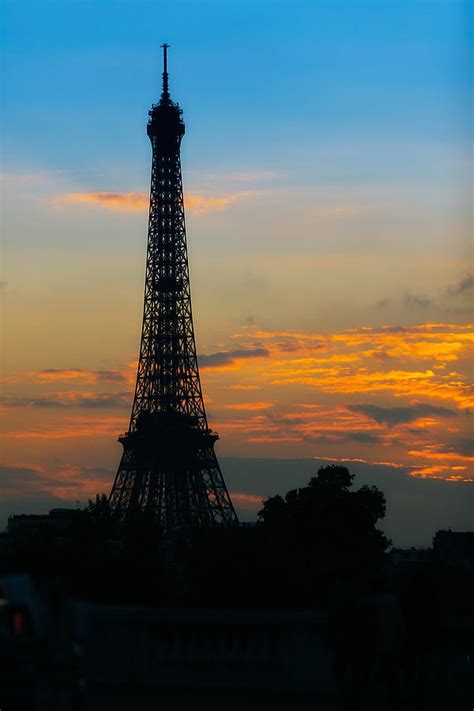 Eiffel Tower Sunset Portrait Photograph By Kirk Strickland Fine Art