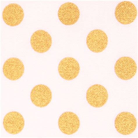 Gold Polka Dots Fabric