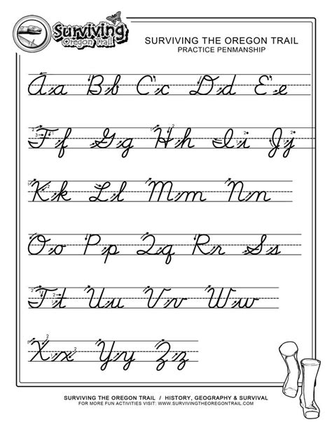 You can then practice lowercase and uppercase letters in cursive, working your way through the alphabet. Practice Penmanship - FREE ABC's Printable Cursive Writing ...