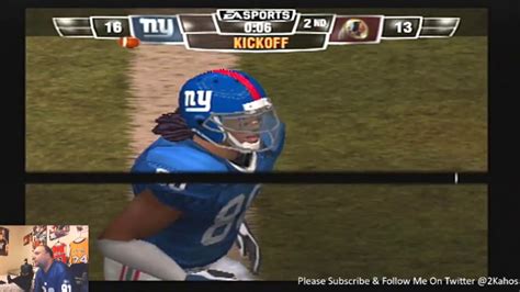 Madden 12 Nyg S1 Ps2 In Hd Week 1 Giants Vs Redskins Part 1 Youtube