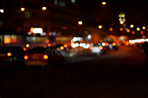 Blurred Landscape Of Night City Stock Photo Image Of Circle Abstract